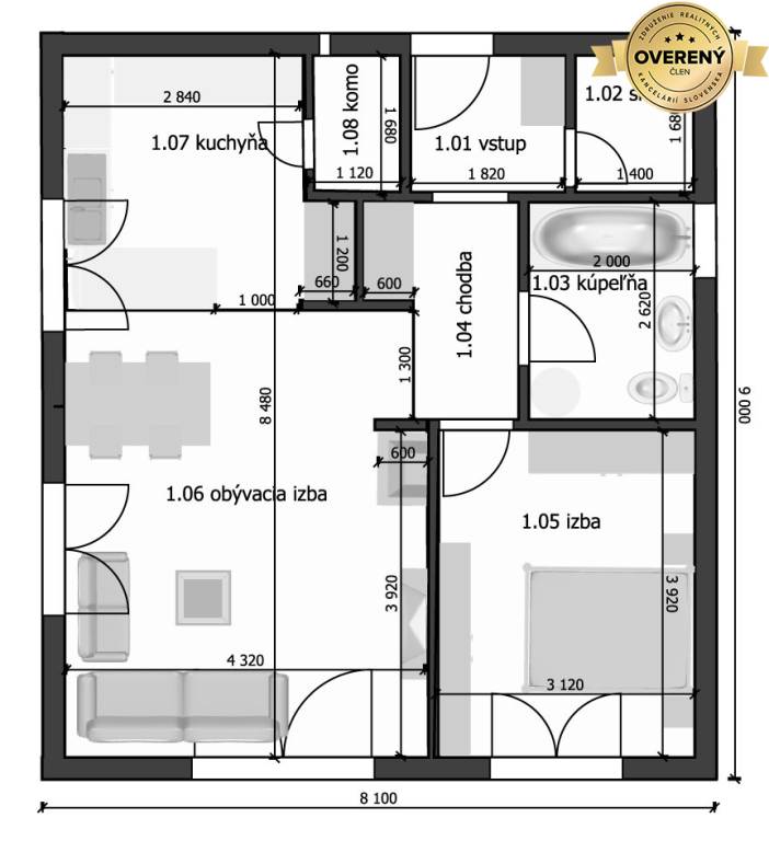 DREVODOM - NÍZKOENERGETICKÝ 2 izbový, 73 m2, okr. Nitra