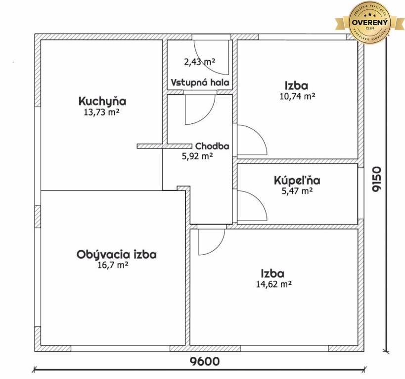 NÍZKOENERGETICKÝ DREVODOM 3 izbový dom, úžitková plocha 74 m2