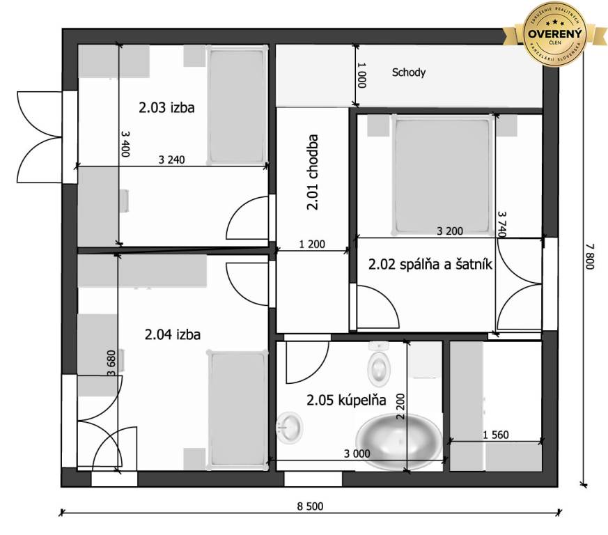 DREVODOM - NÍZKOENERGETICKÝ 4 izbový, 85 m2, okr. Nové Zámky