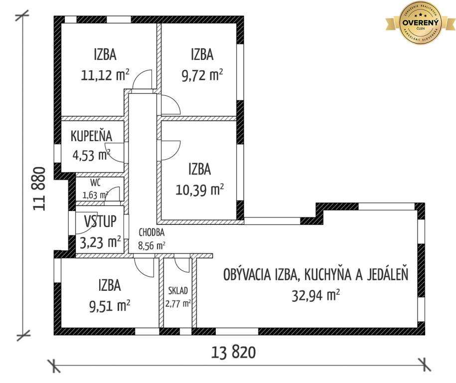 DREVODOM - NÍZKOENERGETICKÝ 5 izbový, 114 m2, okr. Zlaté Moravce