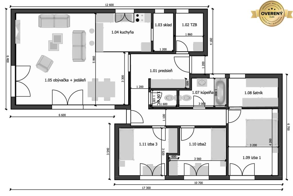 DREVODOM - NÍZKOENERGETICKÝ 4 izbový, 130 m2, okr. Zlaté Moravce