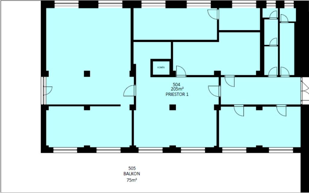 PRENAJATÉ - NA PRENÁJOM - NÍZKONÁKLADOVÉ KANCELÁRIE 205 m2 - TOMÁŠIKOV