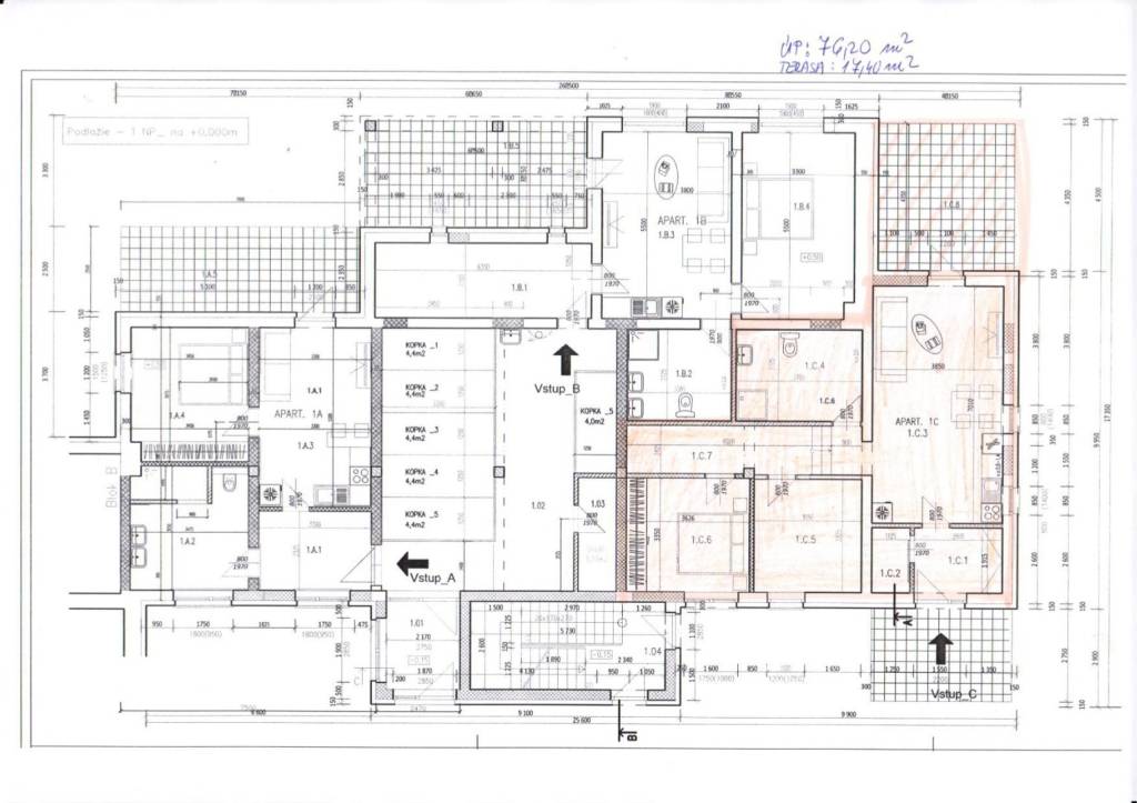 Nový 3 - izbový apartmán Vysoké Tatry 76m2 2x terasa prízemie 