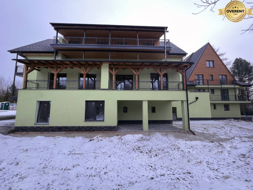 NOVÝ  3-izbový apartmán s terasou a balkónom Vysoké Tatry 121 m2