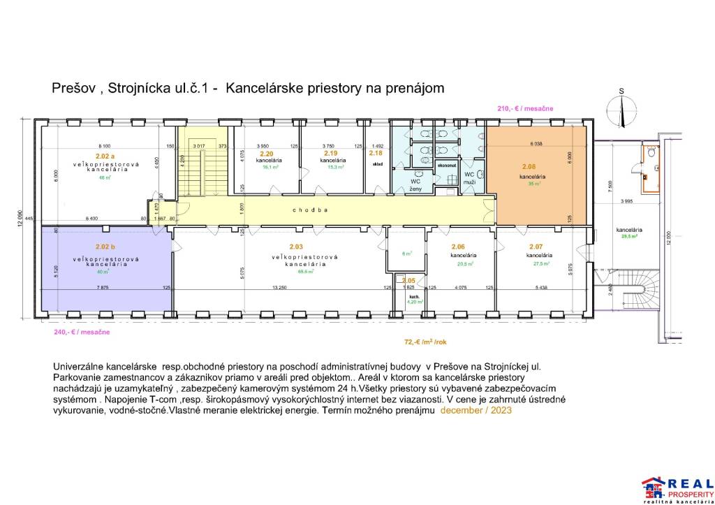 STROJNÍCKA: 35 m2 - univerzálne kancelárske, resp. obchodné priestory