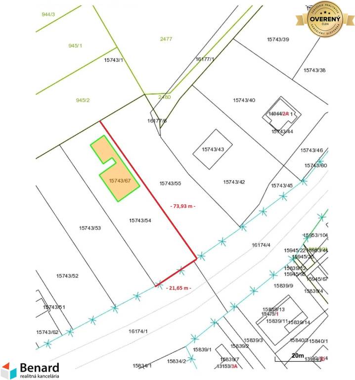 NA PREDAJ POZEMOK-VYDUMANEC, 1570 M2, VHODNÝ NA VÝSTAVBU RD.