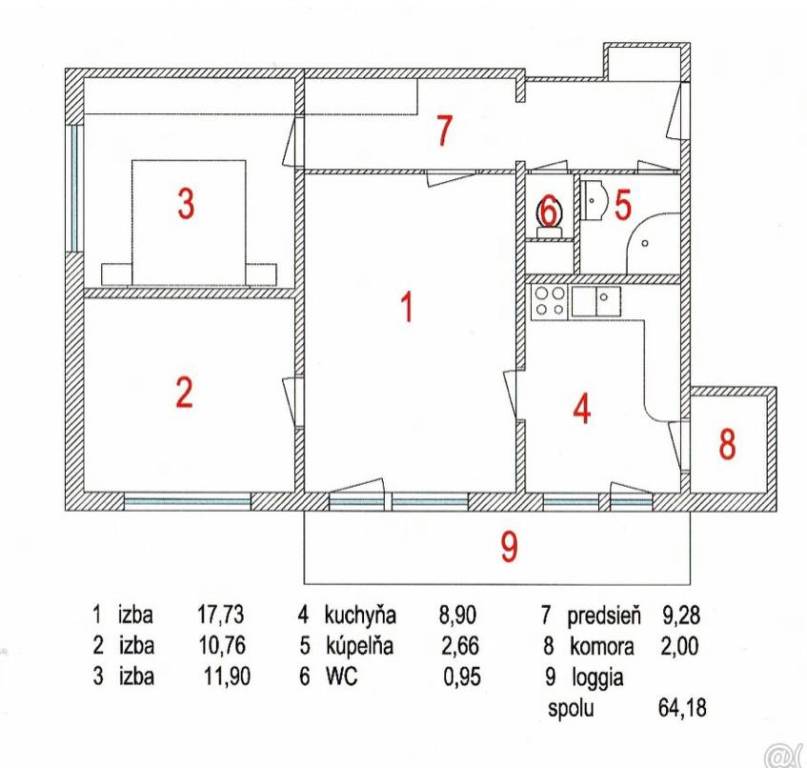 PREDAJ BRATISLAVA ! 3- IZBOVÝ BYT , Rača, ul.Úžiny 