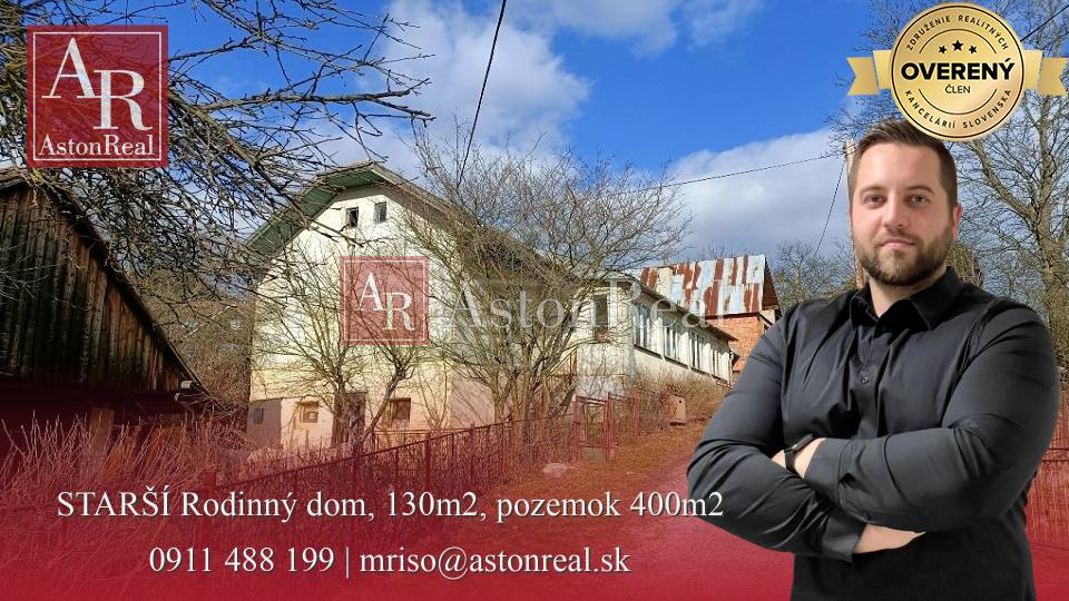 hľadám: STARŠÍ Rodinný dom, 130m2, pozemok 400m2, do 190.000 €, RAJEC