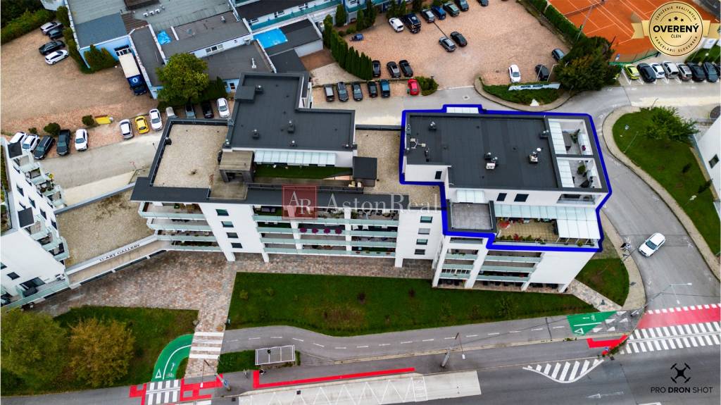 EXKLUZÍVNE: 5i byt NOVOSTAVBA, 3x TERASA s vírvkou, 218m2, 2x parking