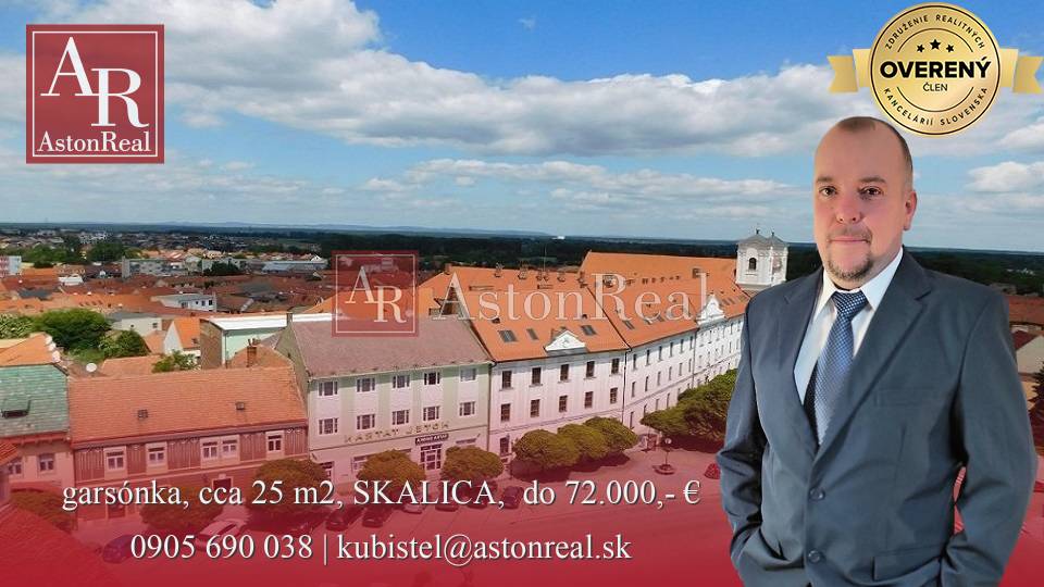 HĽADÁM: garsónku, cca 25 m2, SKALICA, do 65.000,- €