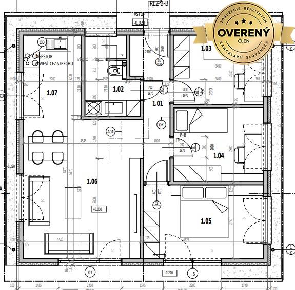 TURANY - Rodinný dom v štvorizbovom prevedení - novostavba 450m2 