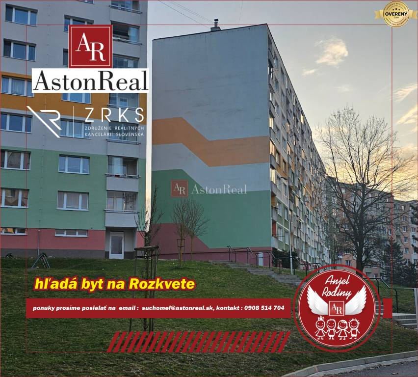  AstonReal hľadá 2-izbový byt pre klienta