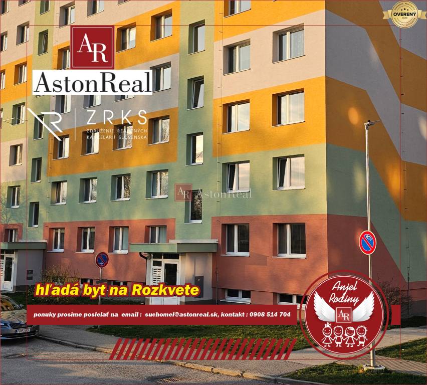  AstonReal hľadá 3-izbový slnečný byt pre klienta