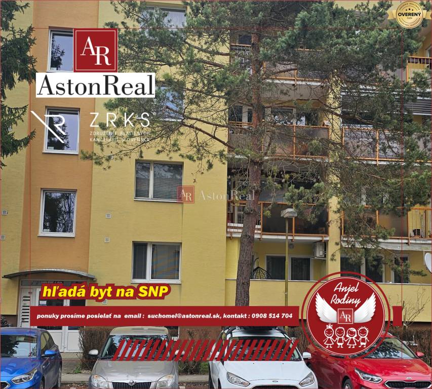 AstonReal hľadá priestranný moderný slnečný  4-izbový byt pre klienta