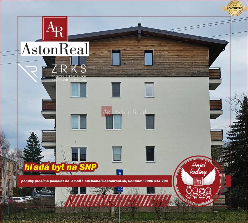 AstonReal hľadá moderný nadštandardný 3-izbový byt pre klienta