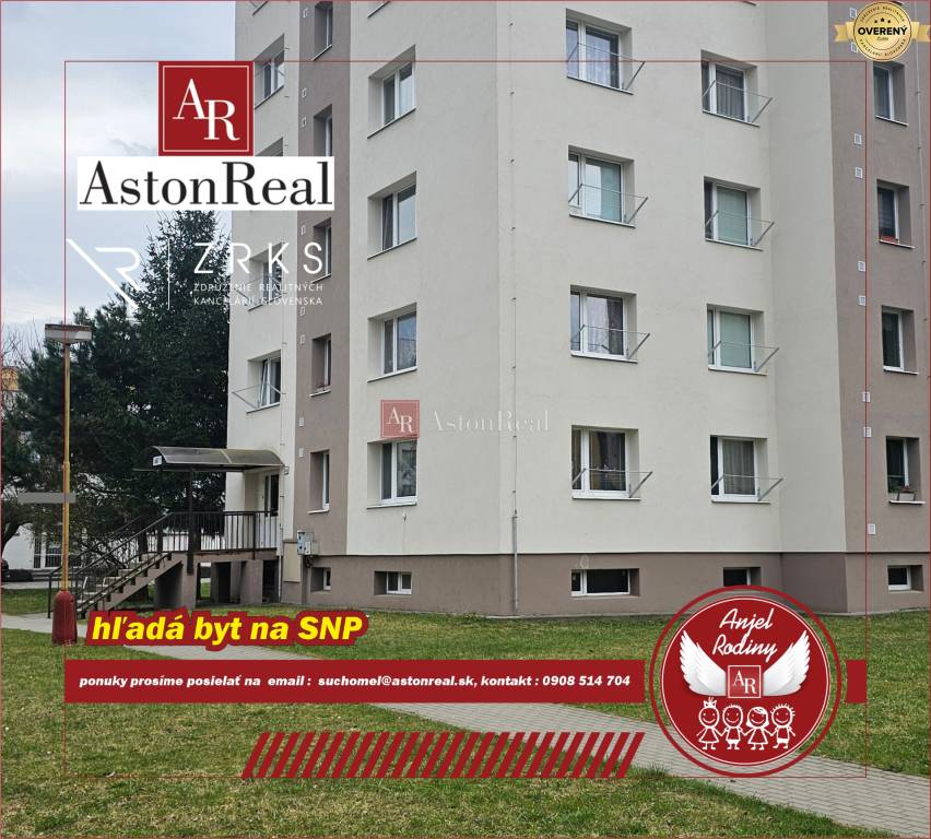 AstonReal hľadá moderný tichý 4-izbový byt pre klienta