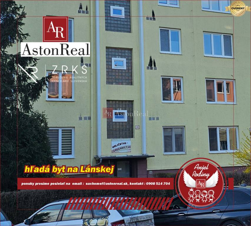 AstonReal hľadá tichý 2-izbový byt pre zákazníka