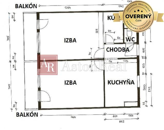 REZERVOVANÉ! Útulný 2-izbový byt, 48m2, 2 lodžie, Zámostie, Trenčín