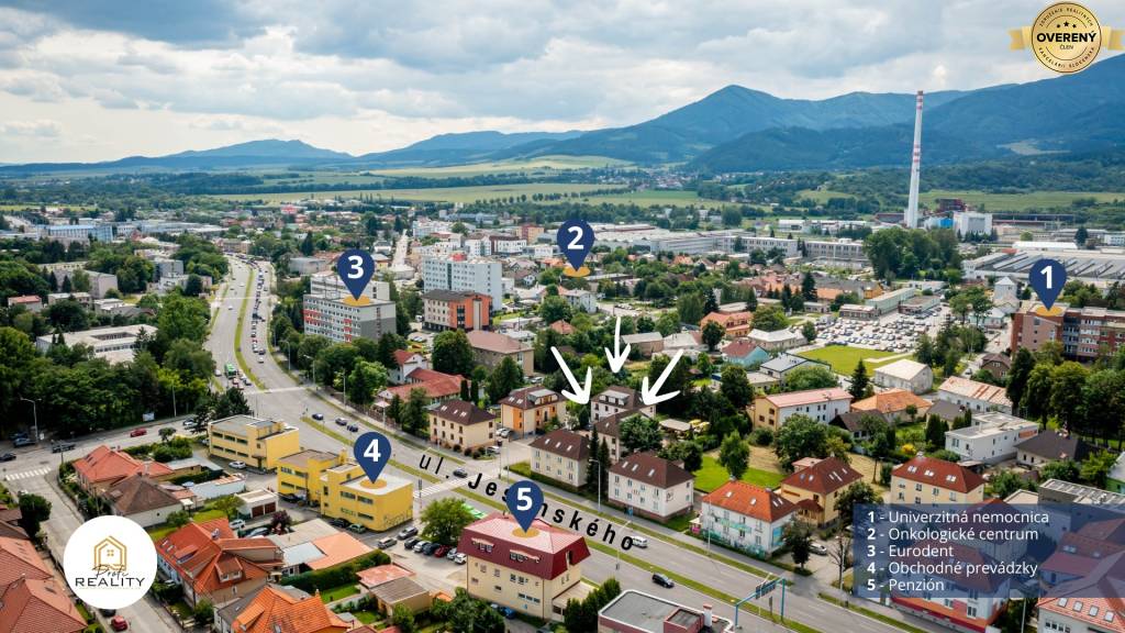 Atraktívna Investícia, centrum Martina, 15r návratnosť, OV + Bývanie