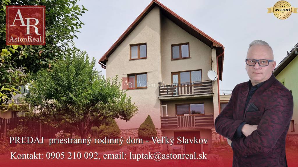 AstonReal: predaj priestranný rodinný dom s garážou - Veľký Slavkov