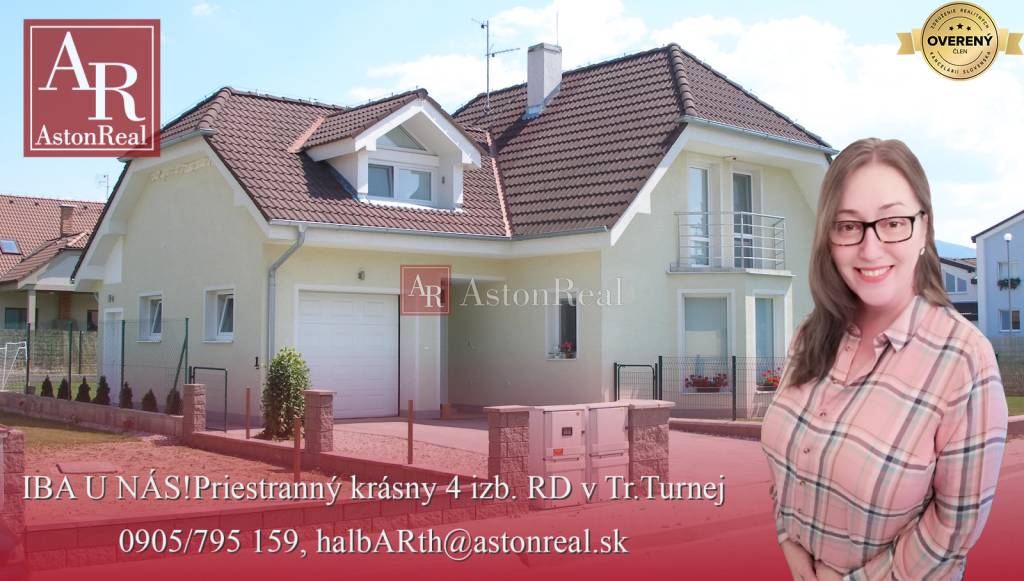 IBA U NÁS! Krásny priestranný 4-izb. RD, pozemok 600m2, v Tr.Turnej