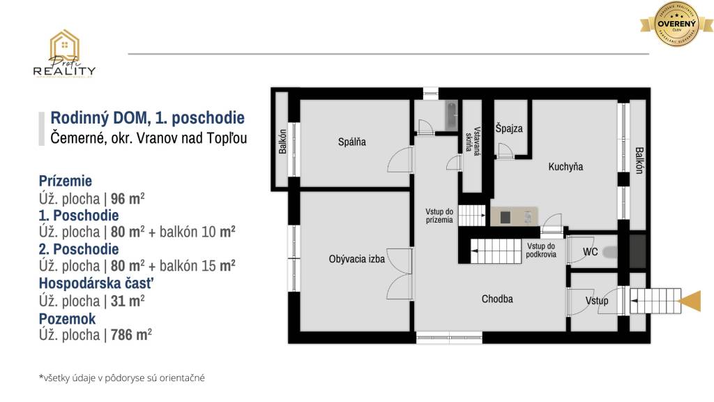 Rodinný dom v tichom prostredí Vranov nad Topľou, mestská časť Čemerné