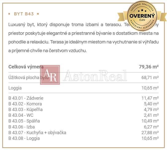 3-IZBOVÝ INVESTIČNÝ APARTMÁN VYSOKÉ TATRY TATRANSKÁ ŠTRBA 79,3m2