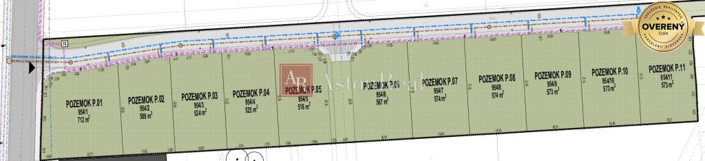 Stavebné pozemky od 509 m2 - 712 m2 Martin Priekopa 