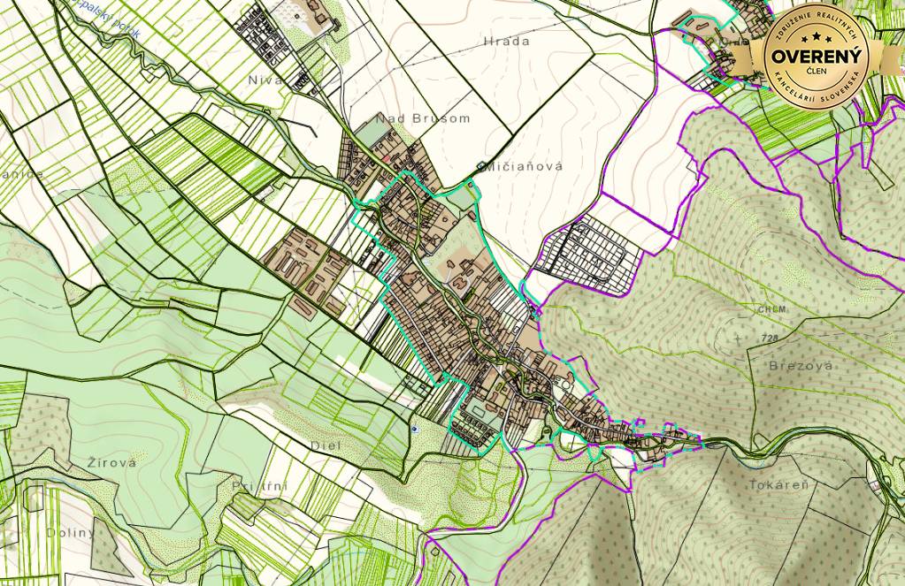 NECPALY- stavebný pozemok 520 m2, okr. Martin + stavebné povolenie