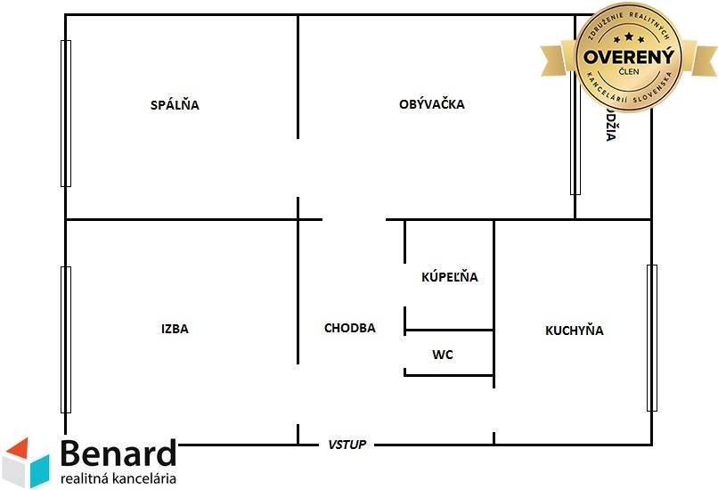 3-IZBOVÝ BYT S LODŽIOU , A.PRÍDAVKA, SÍDLISKO 3 ,PREŠOV