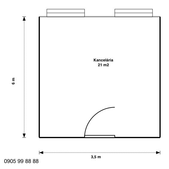 Kancelária - 21 m2 - Moyzesova ul., Košice