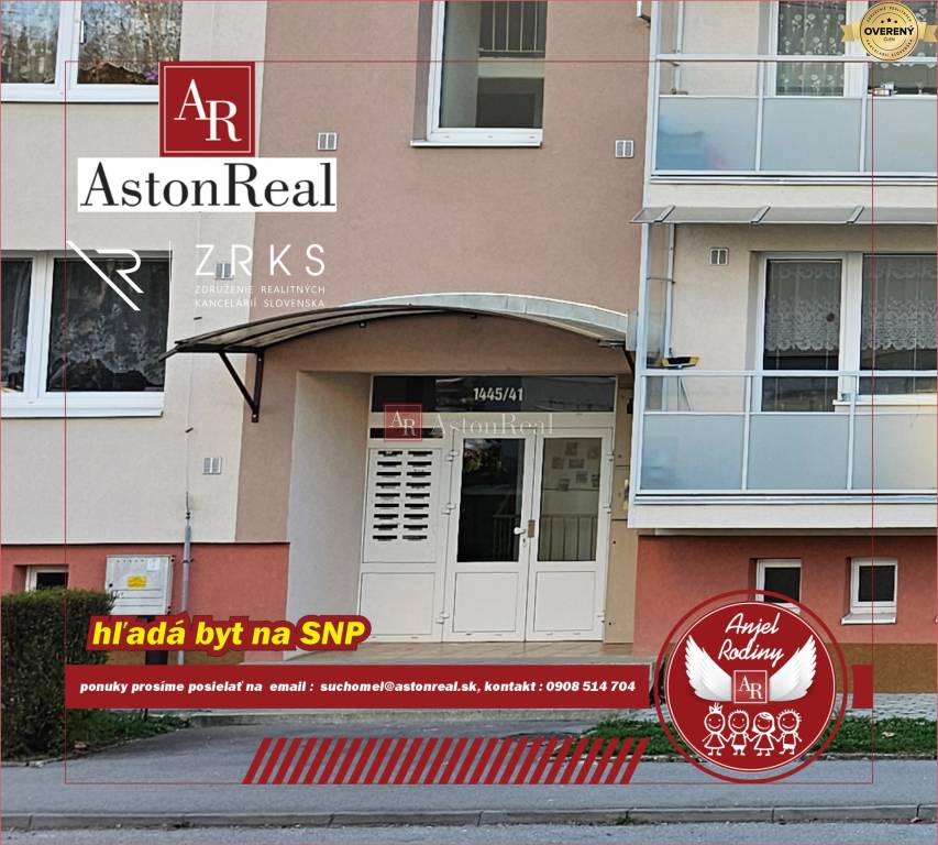  AstonReal hľadá na kúpu 3i byt v P. Bystrici na SNP