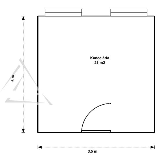 Na prenájom priestor 21 m² – Moyzesova 36, Košice (2. poschodie)